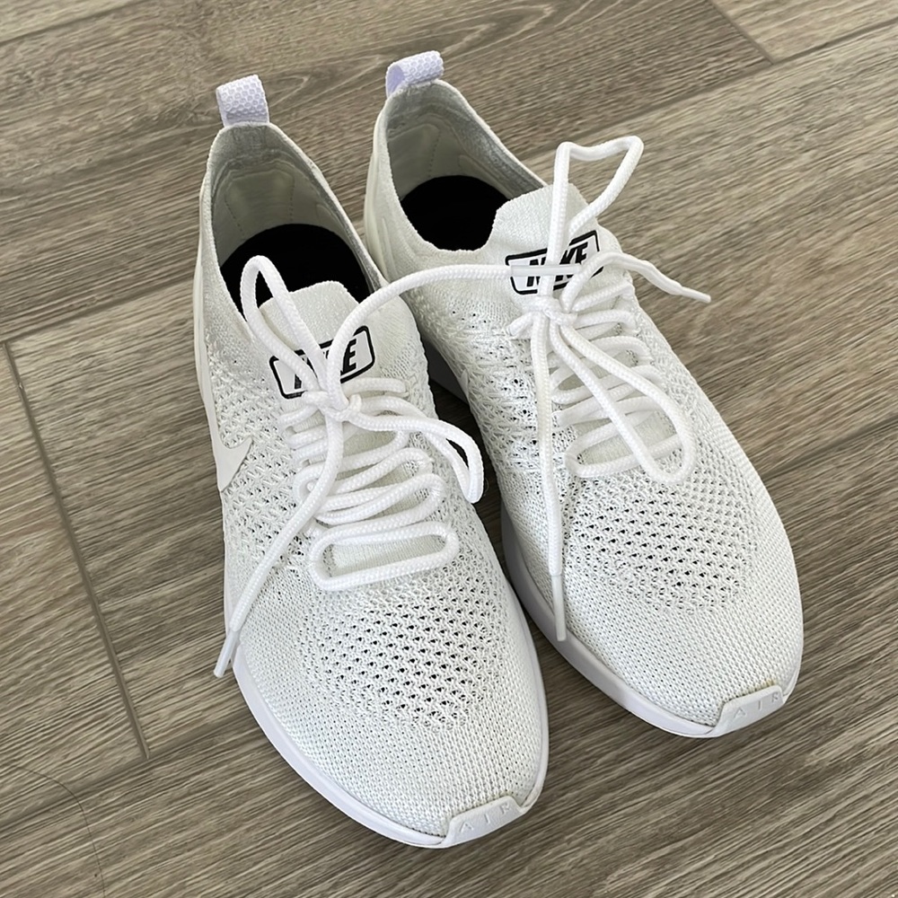 NIKE Air Zoom Mariah Flyknit, all white.